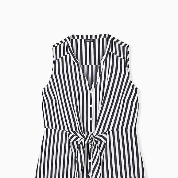TORRID GEORGETTE STRIPED SLEEVELESS TOP NWT SZ 1X - Picture 5 of 5
